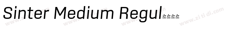 Sinter Medium Regul字体转换